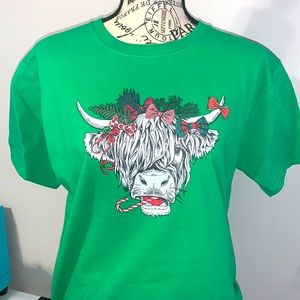Christmas Cow Kids T-shirt